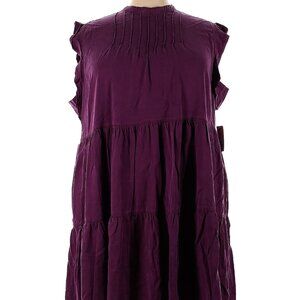 SOLD...Terra & Sky Shift Comfort Fit Dress Eggplant Dress, Size 4X